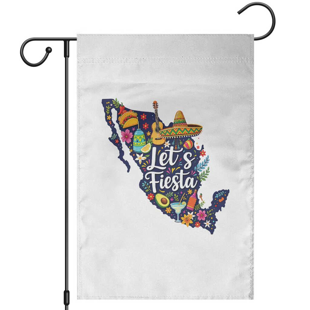Cinco De Mayo Party Mexican Map Garden Flag Lets Fiesta TS12 White Print Your Wear