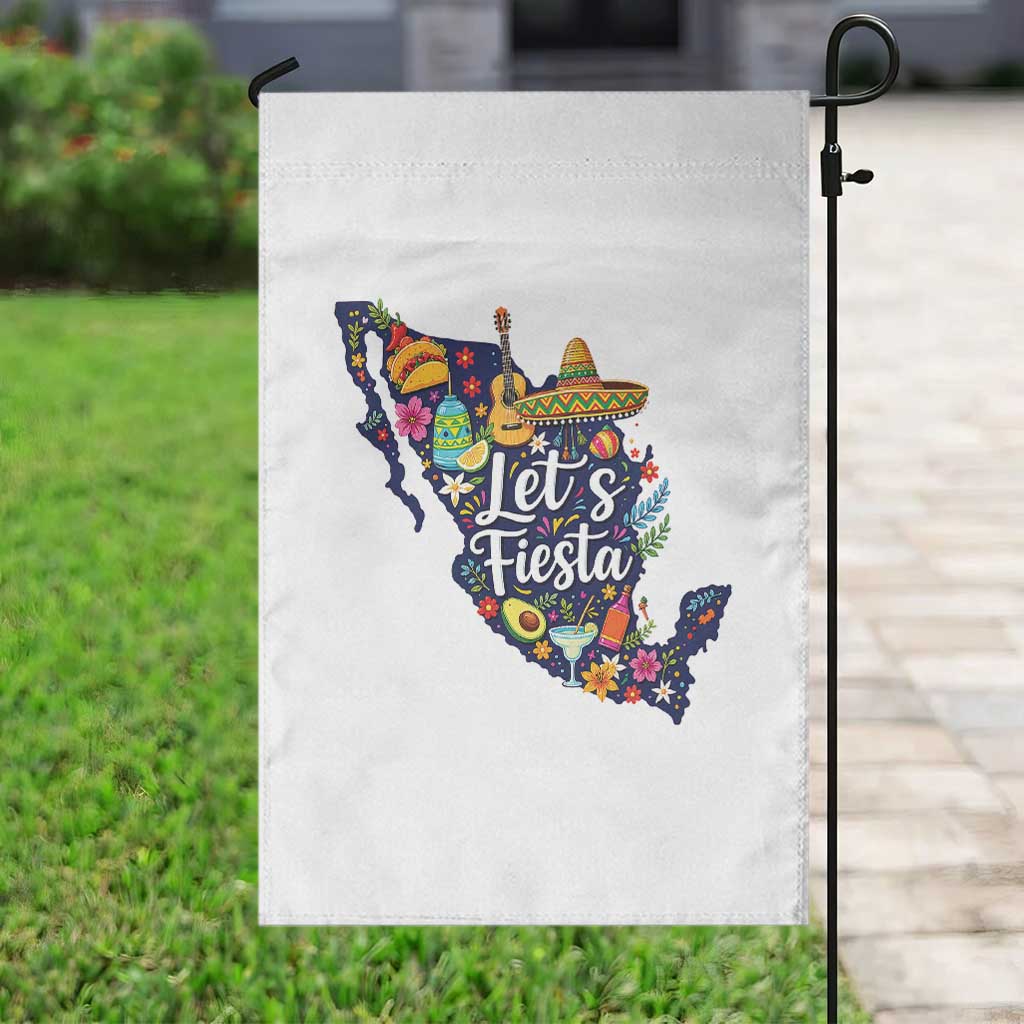Cinco De Mayo Party Mexican Map Garden Flag Lets Fiesta TS12 Print Your Wear