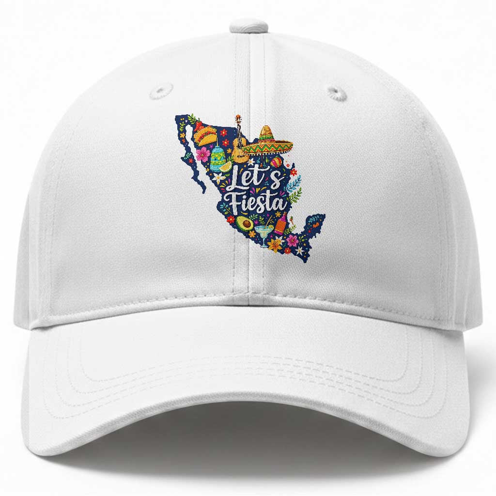 Cinco De Mayo Party Mexican Map Baseball Cap Lets Fiesta TS12 Print Your Wear