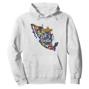 Cinco De Mayo Party Mexican Map Hoodie Lets Fiesta TS12 White Print Your Wear