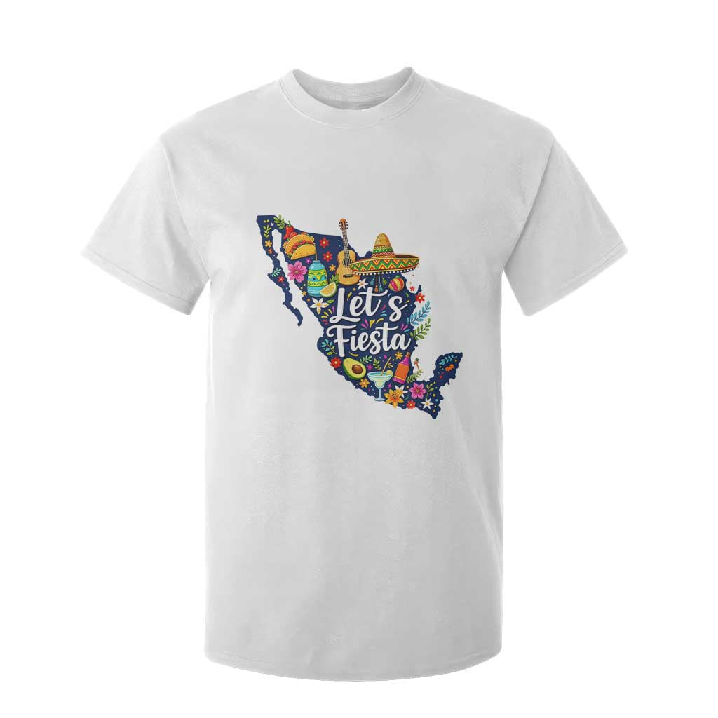 Cinco De Mayo Party Mexican Map T Shirt For Kid Lets Fiesta TS12 White Print Your Wear