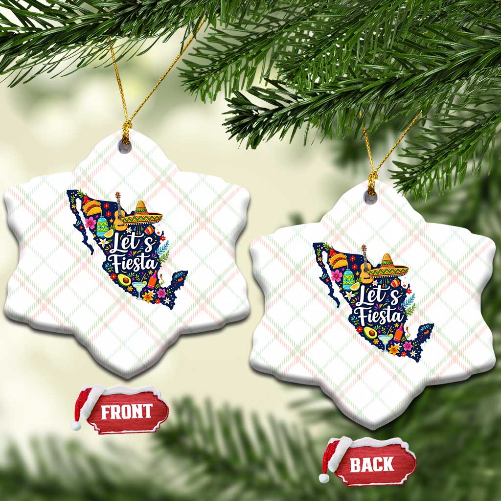 Cinco De Mayo Party Mexican Map Ceramic Ornament Lets Fiesta TS12 Print Your Wear
