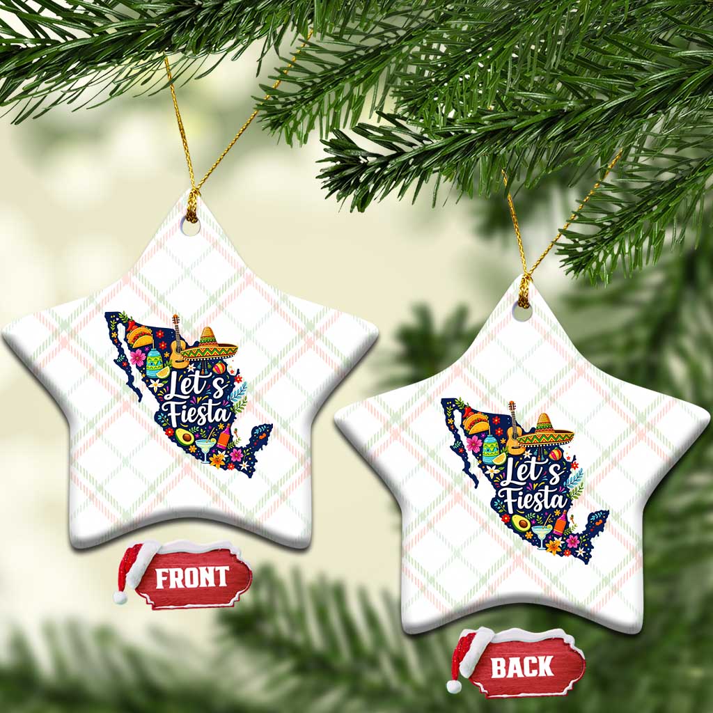 Cinco De Mayo Party Mexican Map Ceramic Ornament Lets Fiesta TS12 Print Your Wear