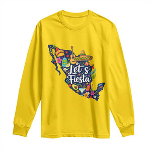 Cinco De Mayo Party Mexican Map Long Sleeve Shirt Lets Fiesta TS12 Daisy Print Your Wear