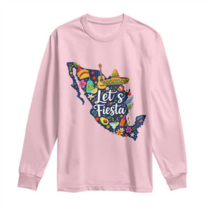 Cinco De Mayo Party Mexican Map Long Sleeve Shirt Lets Fiesta TS12 Light Pink Print Your Wear