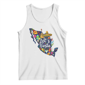 Cinco De Mayo Party Mexican Map Tank Top Lets Fiesta TS12 White Print Your Wear