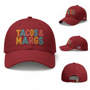 Tacos And Margaritas Lover Baseball Cap Cinco De Mayo Fiesta TS12 Baseball Cap Universal Fit Cherry Red Print Your Wear