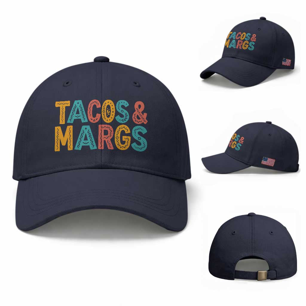Tacos And Margaritas Lover Baseball Cap Cinco De Mayo Fiesta TS12 Baseball Cap Universal Fit Navy Print Your Wear