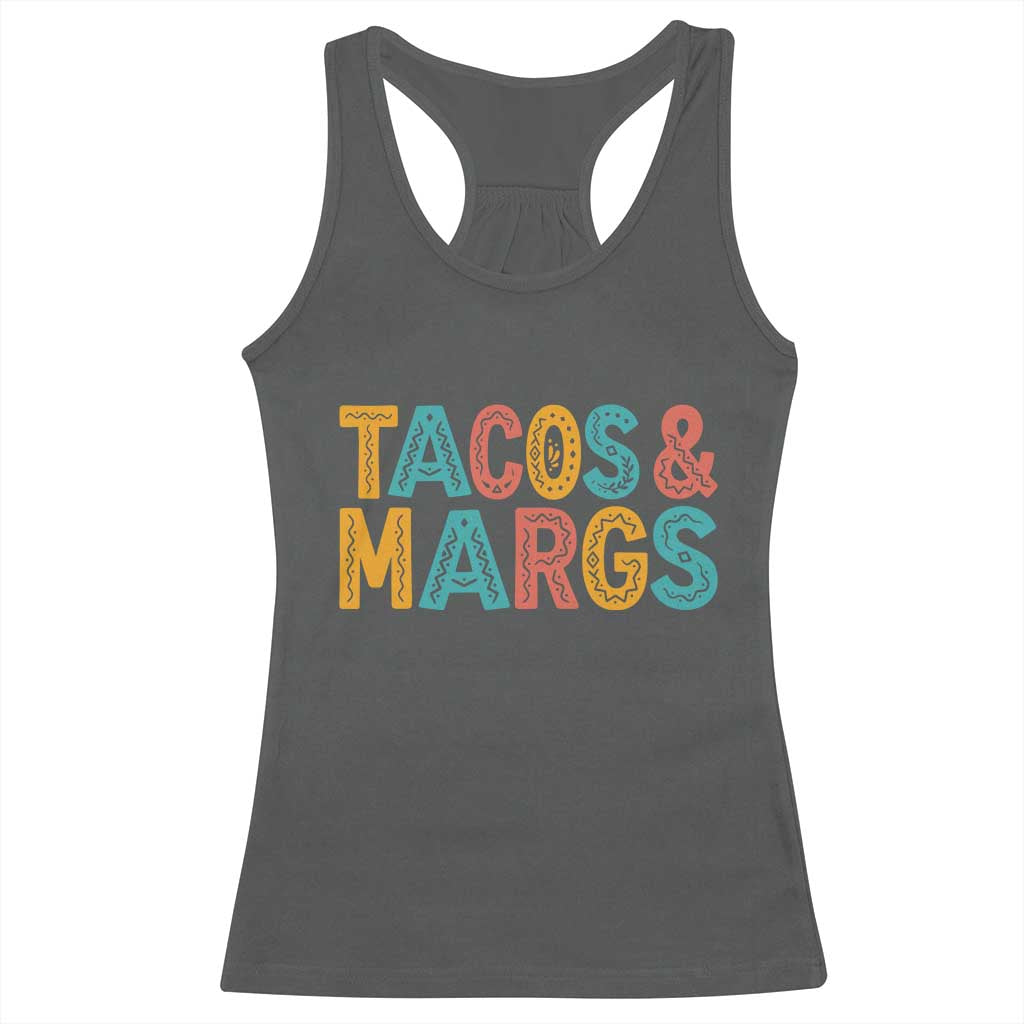 Tacos And Margaritas Lover Racerback Tank Top Cinco De Mayo Fiesta TS12 Dark Heather Print Your Wear
