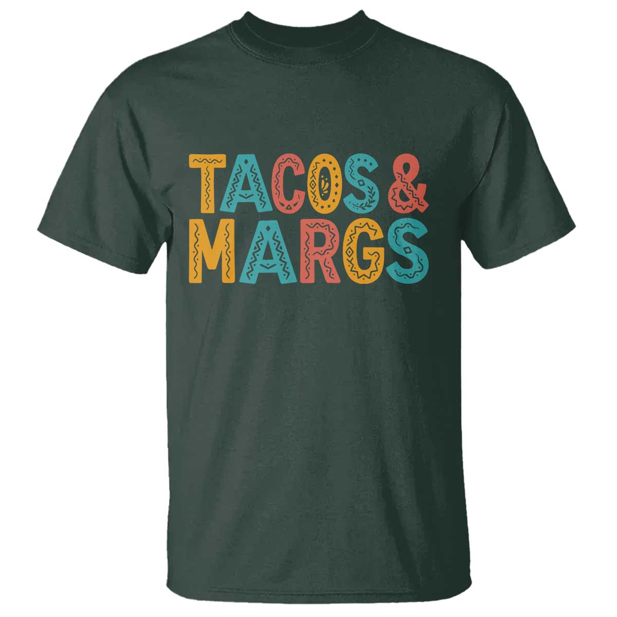 Tacos And Margaritas Lover T Shirt Cinco De Mayo Fiesta TS12 Dark Forest Green Print Your Wear