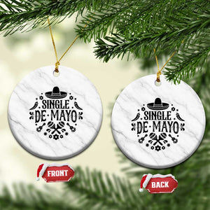 Single De Mayo Mode On Ceramic Ornament Funny Fiesta Party Quote TS12 1pc White Marble Print Your Wear
