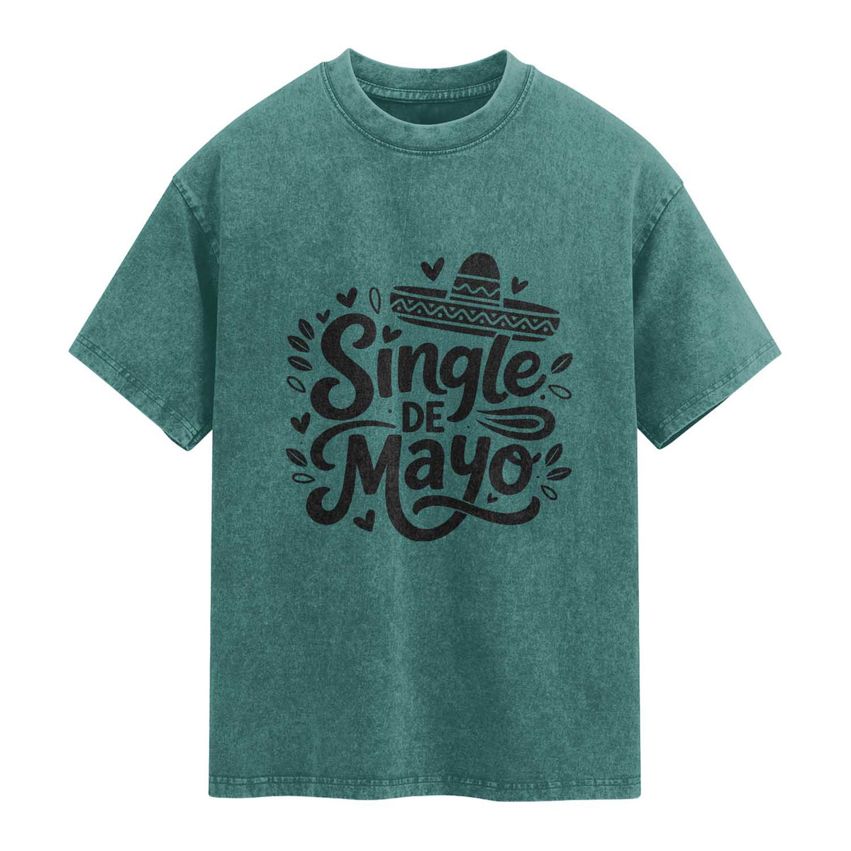 Funny Mexican Party Gift Washed Cotton T-Shirt Single De Mayo Squad