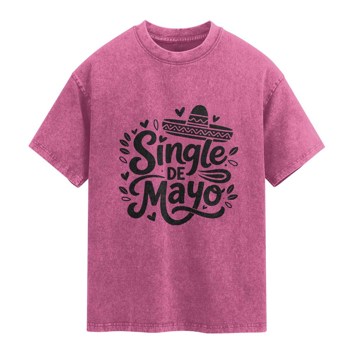 Funny Mexican Party Gift Washed Cotton T-Shirt Single De Mayo Squad
