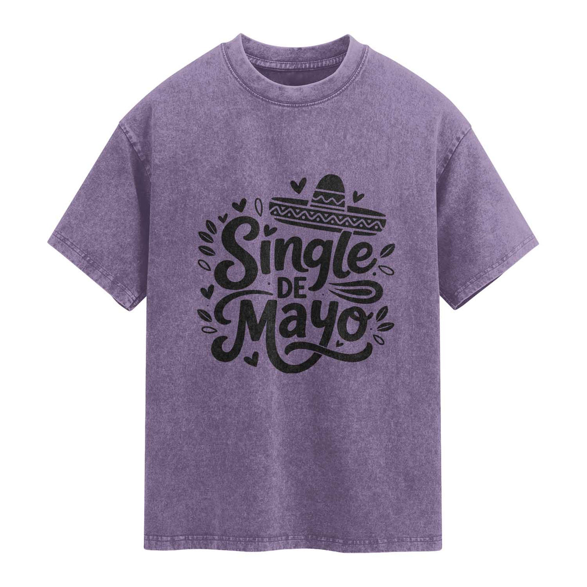 Funny Mexican Party Gift Washed Cotton T-Shirt Single De Mayo Squad