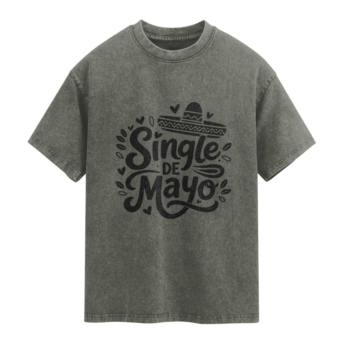 Funny Mexican Party Gift Washed Cotton T-Shirt Single De Mayo Squad