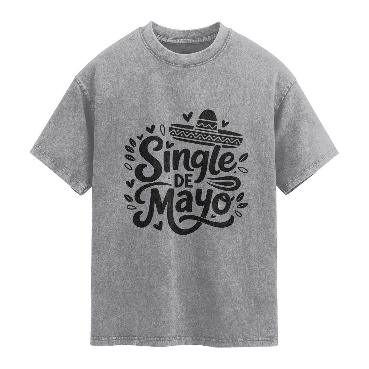 Funny Mexican Party Gift Washed Cotton T-Shirt Single De Mayo Squad
