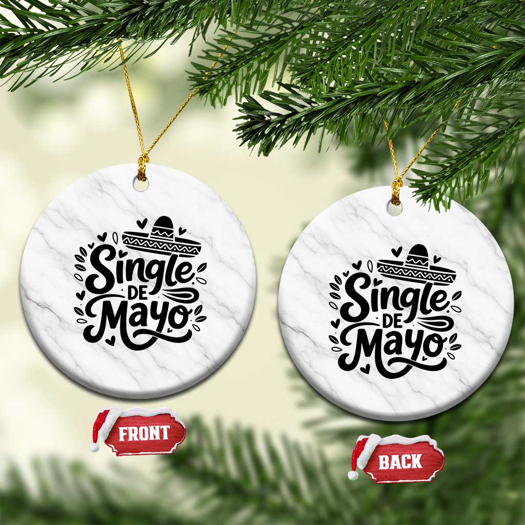 Funny Mexican Party Gift Ceramic Ornament Single De Mayo Squad TS12 1pc White Marble Print Your Wear