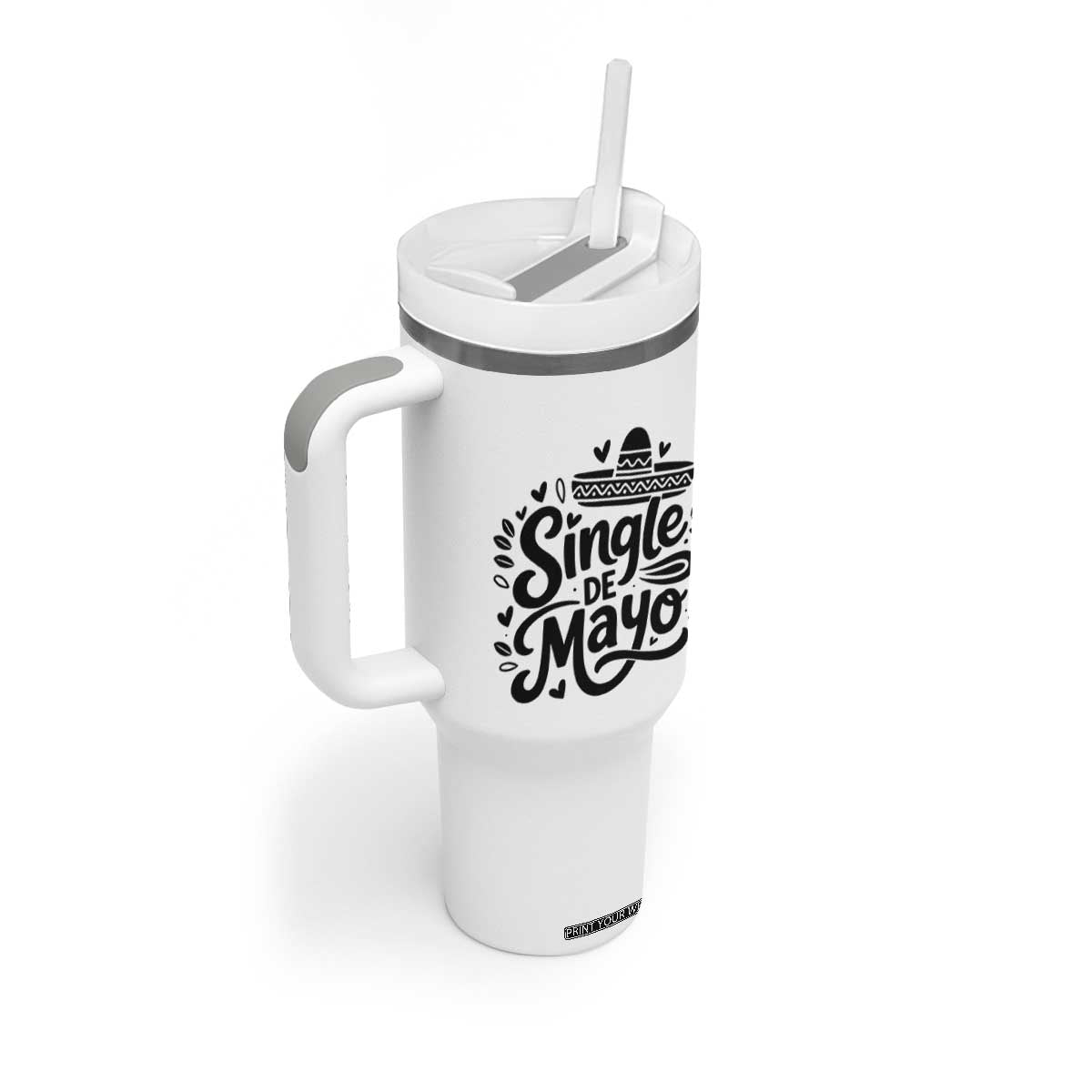 Funny Mexican Party Gift Tumbler With Handle Single De Mayo Squad TS12 Print Your Wear