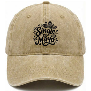 Funny Mexican Party Gift Washed Cotton Baseball Cap Single De Mayo Squad TS12 Print Your Wear