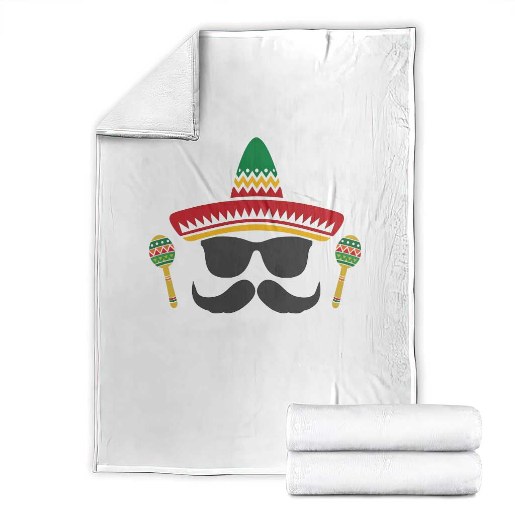 Funny Cinco De Mayo Maracas Characte Throw Blanket Fiesta Party Gift TS12 White Print Your Wear