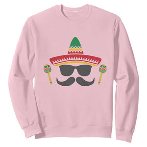 Funny Cinco De Mayo Maracas Characte Sweatshirt Fiesta Party Gift TS12 Light Pink Print Your Wear