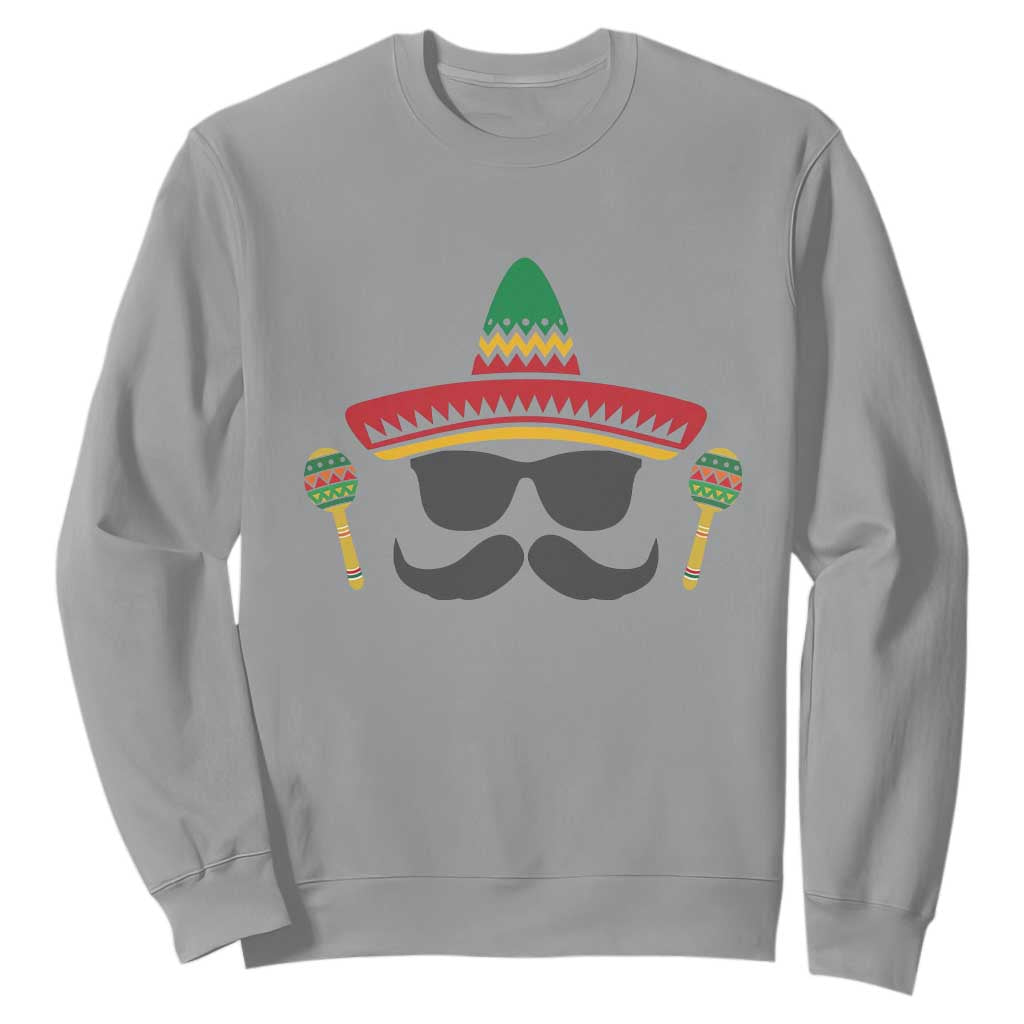 Funny Cinco De Mayo Maracas Characte Sweatshirt Fiesta Party Gift TS12 Sport Gray Print Your Wear