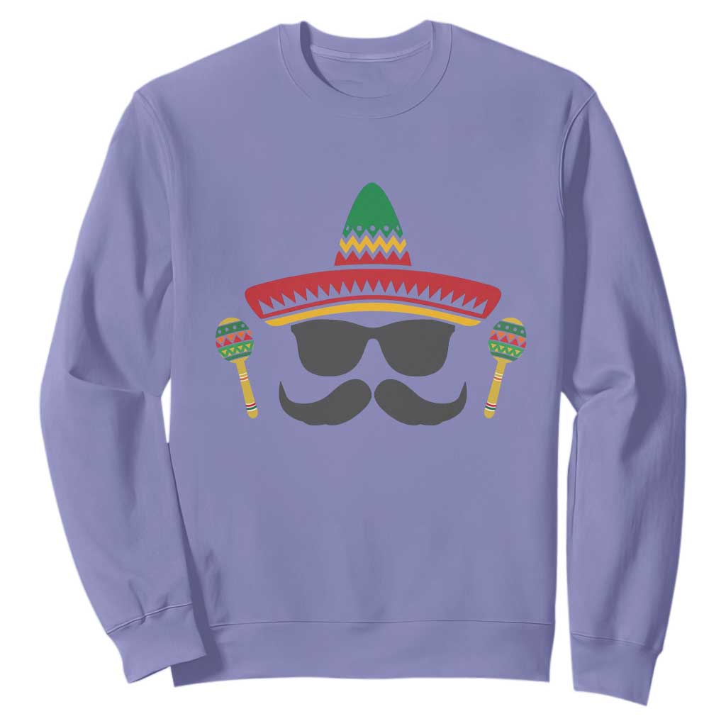 Funny Cinco De Mayo Maracas Characte Sweatshirt Fiesta Party Gift TS12 Violet Print Your Wear