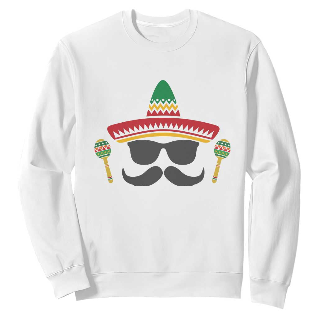 Funny Cinco De Mayo Maracas Characte Sweatshirt Fiesta Party Gift TS12 White Print Your Wear