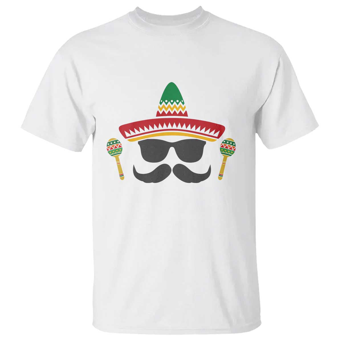 Funny Cinco De Mayo Maracas Characte T Shirt Fiesta Party Gift TS12 White Print Your Wear