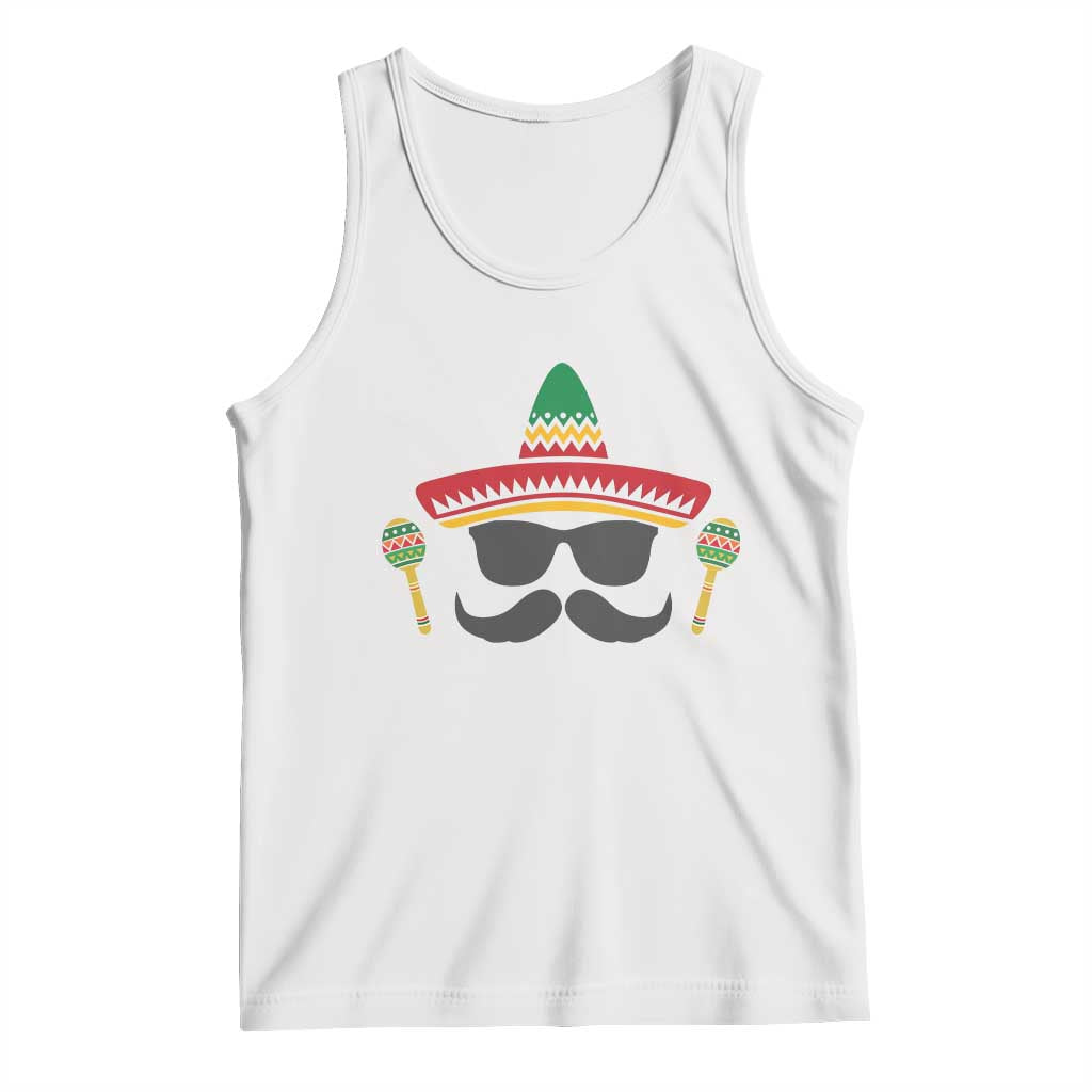 Funny Cinco De Mayo Maracas Characte Tank Top Fiesta Party Gift TS12 White Print Your Wear