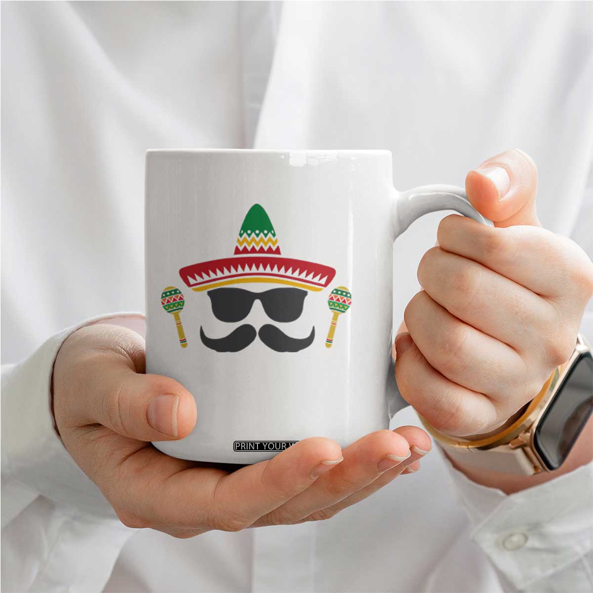 Funny Cinco De Mayo Maracas Characte Coffee Mug Fiesta Party Gift TS12 Print Your Wear