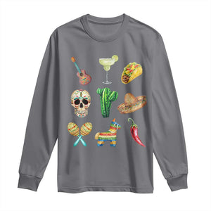 Cinco De Mayo Long Sleeve Shirt Mexican Fiesta Party Celebration TS12 Charcoal Print Your Wear
