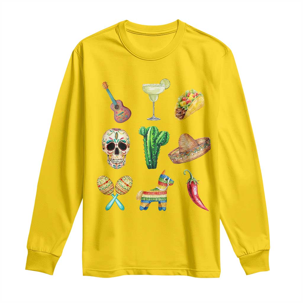 Cinco De Mayo Long Sleeve Shirt Mexican Fiesta Party Celebration TS12 Daisy Print Your Wear