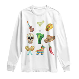 Cinco De Mayo Long Sleeve Shirt Mexican Fiesta Party Celebration TS12 White Print Your Wear