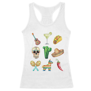 Cinco De Mayo Racerback Tank Top Mexican Fiesta Party Celebration TS12 White Print Your Wear