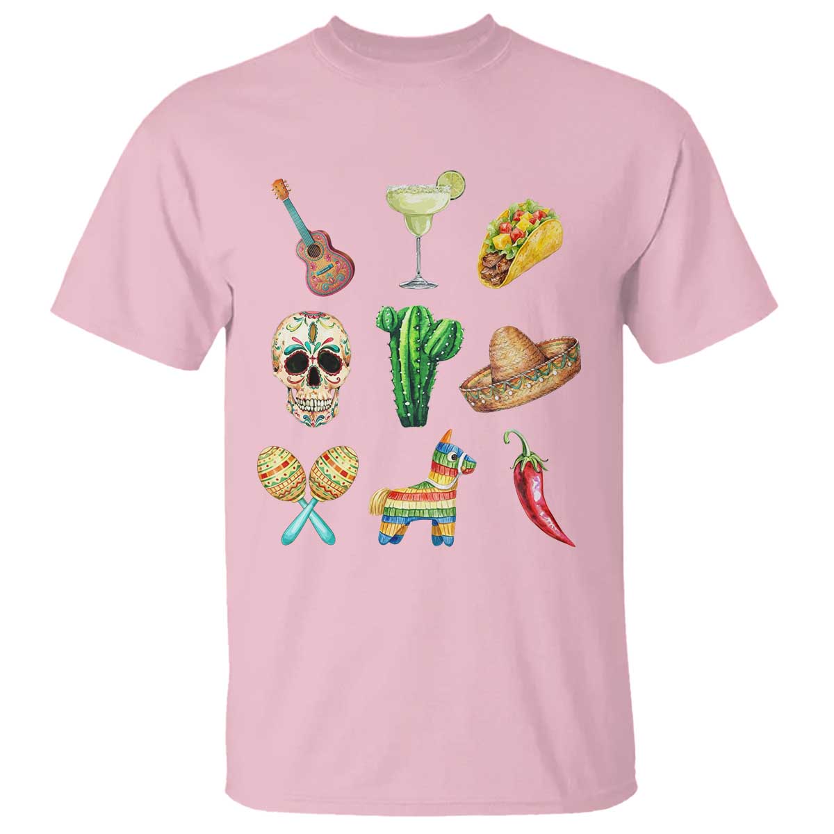 Cinco De Mayo T Shirt Mexican Fiesta Party Celebration TS12 Light Pink Print Your Wear