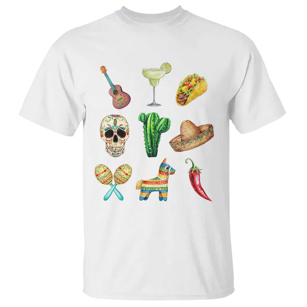Cinco De Mayo T Shirt Mexican Fiesta Party Celebration TS12 White Print Your Wear