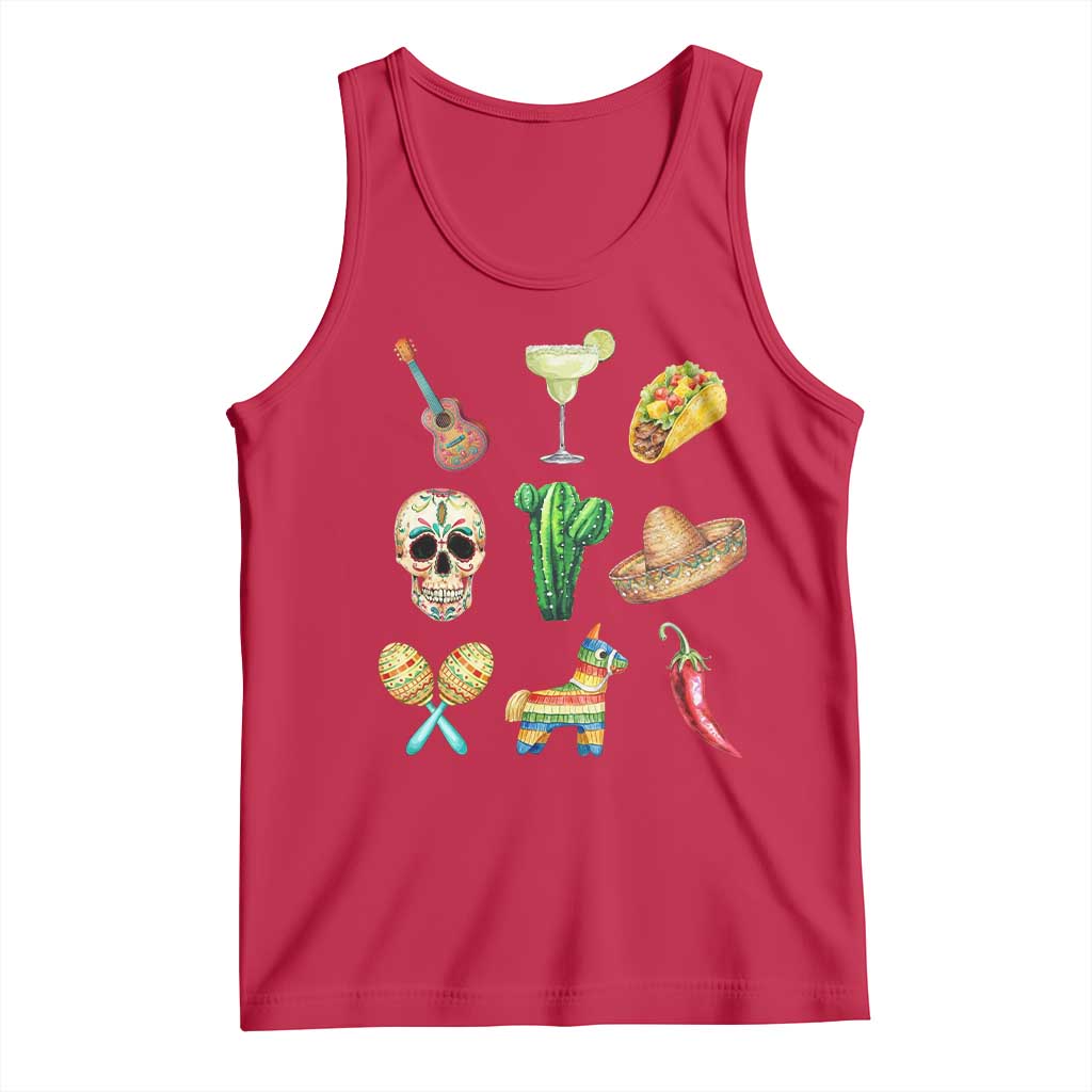 Cinco De Mayo Tank Top Mexican Fiesta Party Celebration TS12 Red Print Your Wear