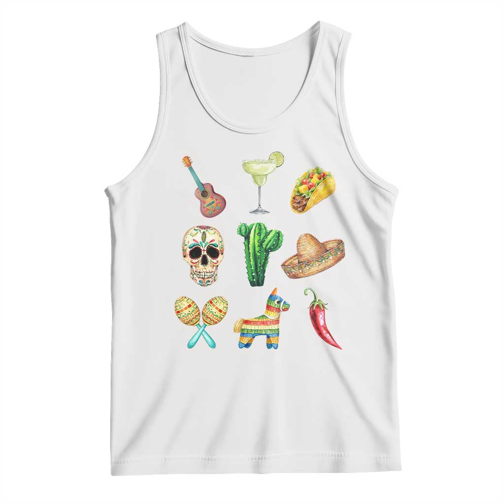 Cinco De Mayo Tank Top Mexican Fiesta Party Celebration TS12 White Print Your Wear
