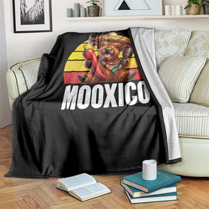 Funny Highland Cow MooXico Throw Blanket Cinco De Mayo Fiesta Party TS12 Print Your Wear