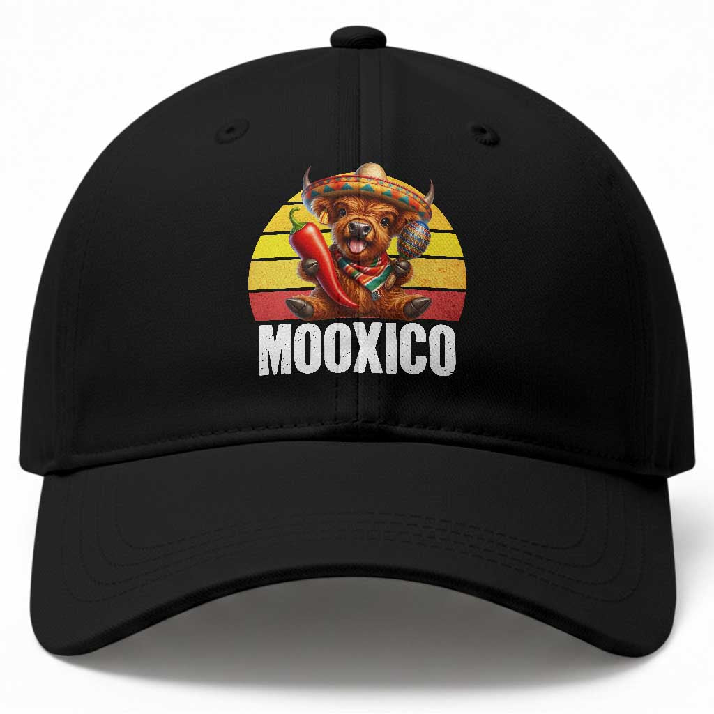 Funny Highland Cow MooXico Baseball Cap Cinco De Mayo Fiesta Party TS12 Print Your Wear