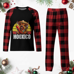 Funny Highland Cow MooXico Plaid Pajama Set Cinco De Mayo Fiesta Party TS12 Buffalo Plaid Print Your Wear