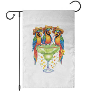 Cinco De Mayo Summer Party Garden Flag Funny Parrots Drinking Margaritas TS12 White Print Your Wear