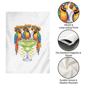Cinco De Mayo Summer Party Garden Flag Funny Parrots Drinking Margaritas TS12 Print Your Wear