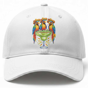 Cinco De Mayo Summer Party Baseball Cap Funny Parrots Drinking Margaritas TS12 Print Your Wear