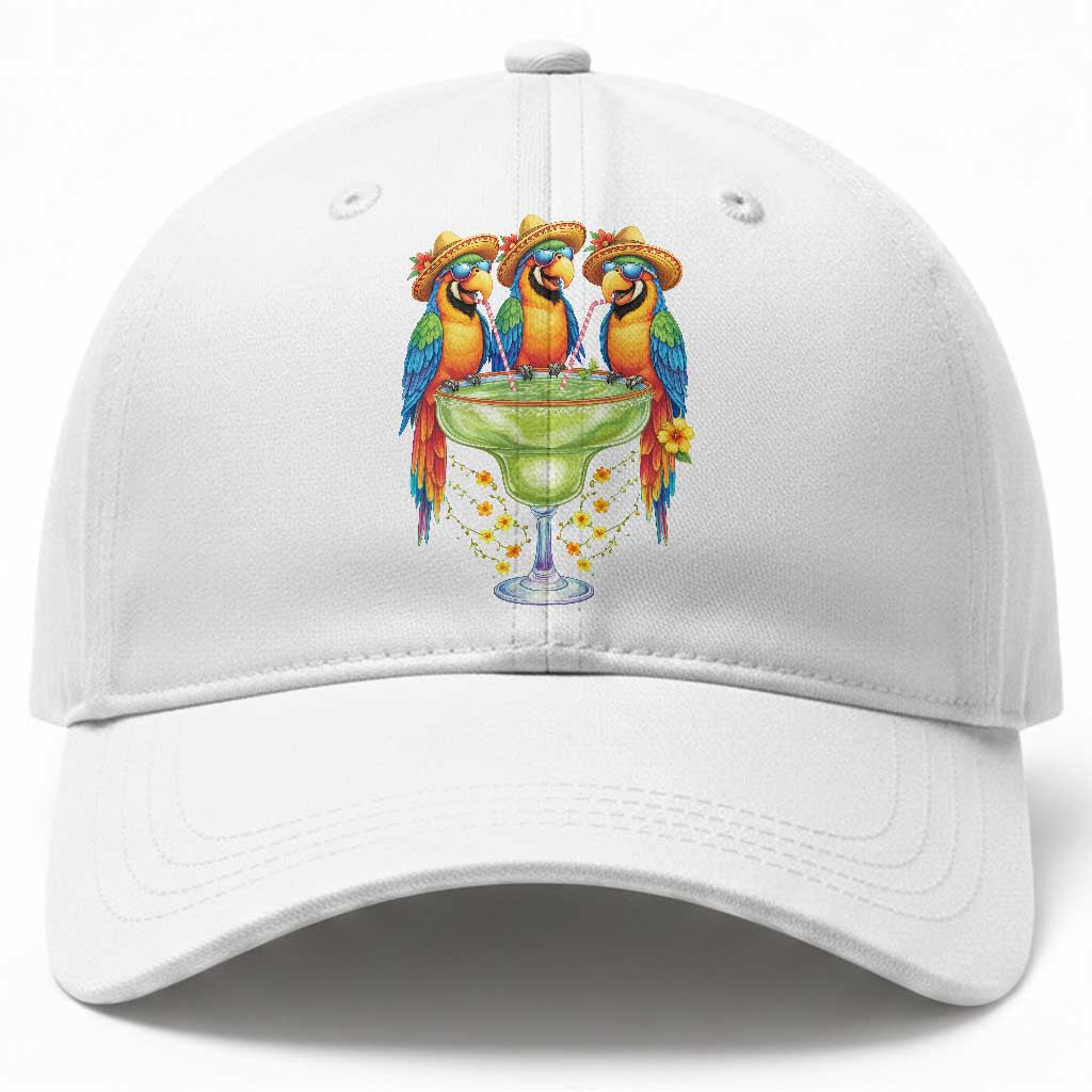 Cinco De Mayo Summer Party Baseball Cap Funny Parrots Drinking Margaritas TS12 Print Your Wear