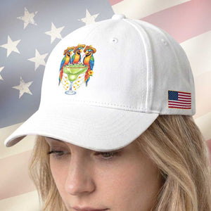 Cinco De Mayo Summer Party Baseball Cap Funny Parrots Drinking Margaritas TS12 Print Your Wear