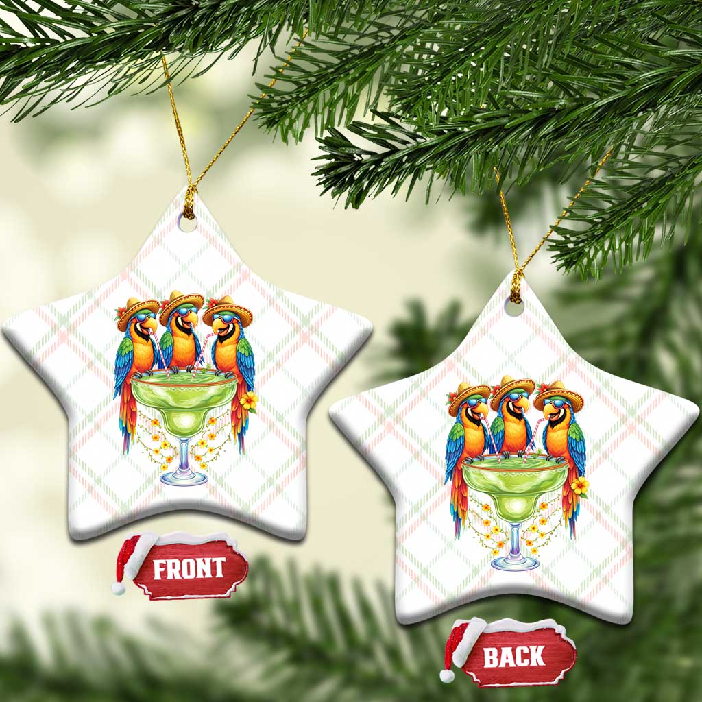Cinco De Mayo Summer Party Ceramic Ornament Funny Parrots Drinking Margaritas TS12 Print Your Wear
