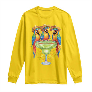 Cinco De Mayo Summer Party Long Sleeve Shirt Funny Parrots Drinking Margaritas TS12 Daisy Print Your Wear