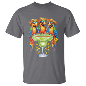 Cinco De Mayo Summer Party T Shirt Funny Parrots Drinking Margaritas TS12 Charcoal Print Your Wear